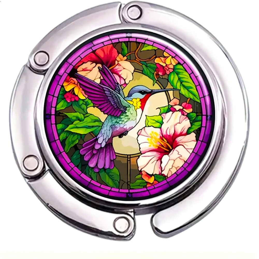 Hummingbird Foldable Metal Bag Hanger Hook Holder